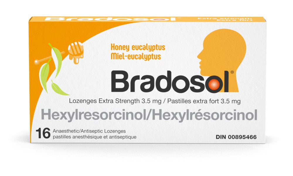 Bradosol Honey Eucalyptus Extra Strength Lozenges 3-Pack (48 lozenges)